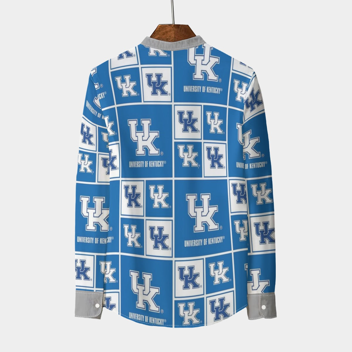 Kentucky - Wildcats Stand Collar Shirt With Long Sleeve|110GSM Imitation Flax