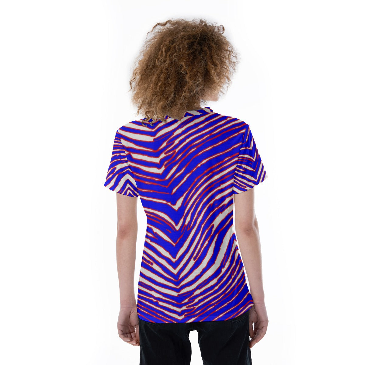 Buffalo Bills Zubaz V-neck Women's T-shirt