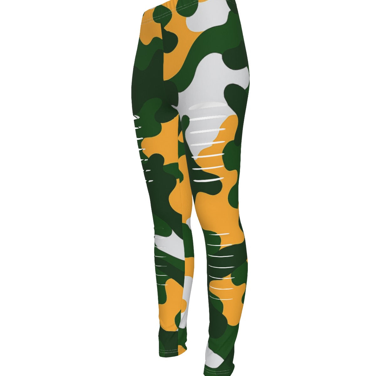 Green Bay Football Game Day All-Over Print Women's Ripped Leggings