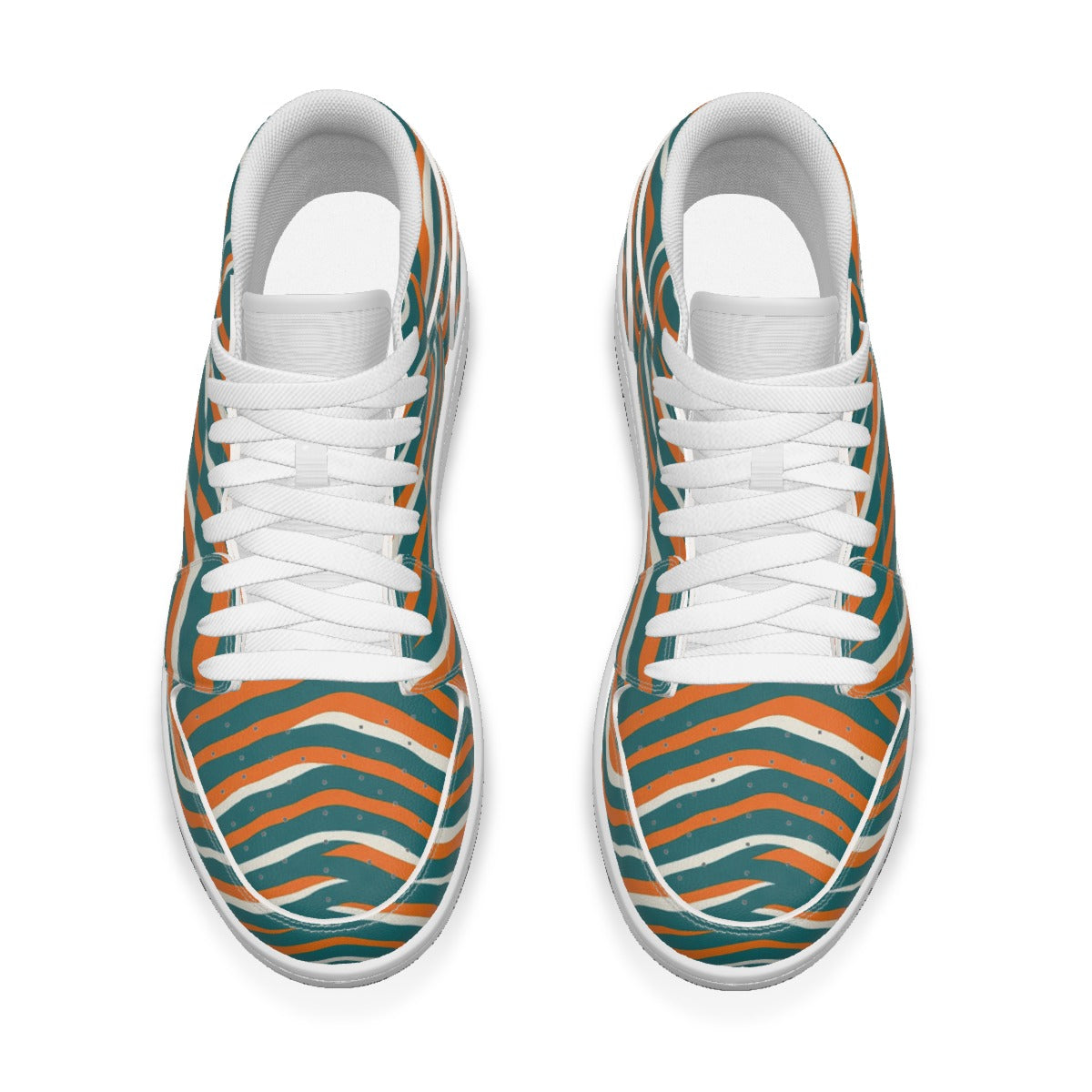 Miami Football Game Day Men's Low State Leather Stitching Shoes
