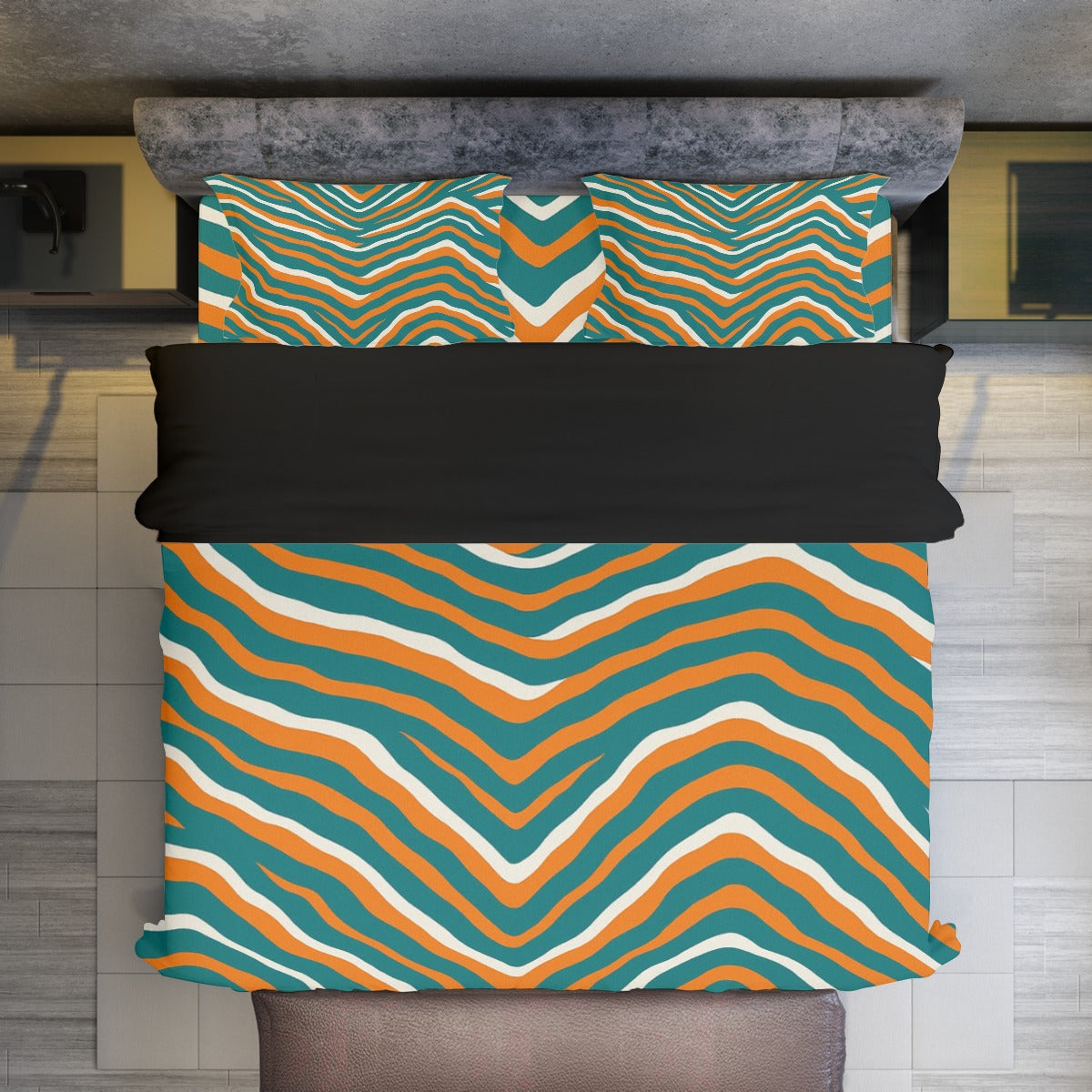 Miami Football Game Day Four-piece Duvet Cover Set