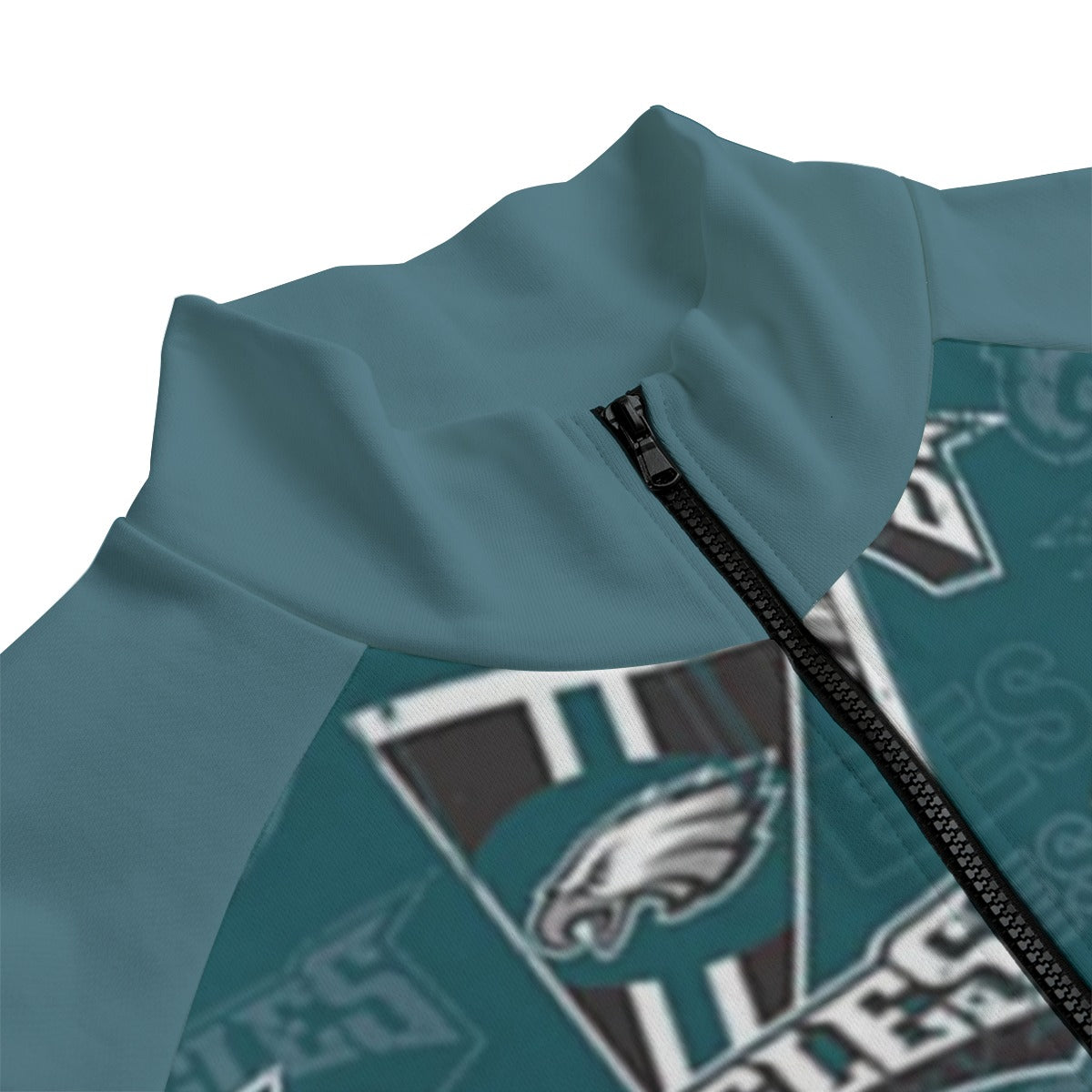Philadelphia Football Game Day All-Over Print Unisex Stand Up Collar Jacket With Raglan Sleeve | 310GSM Cotton