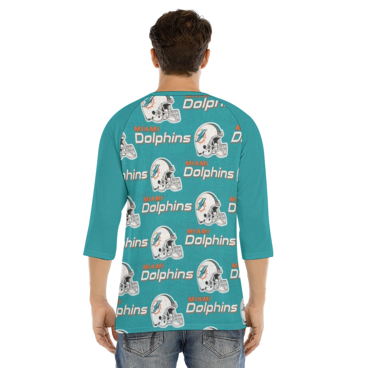Miami Football Game Day All-Over Print Men's O-neck Raglan Sleeve T-shirt