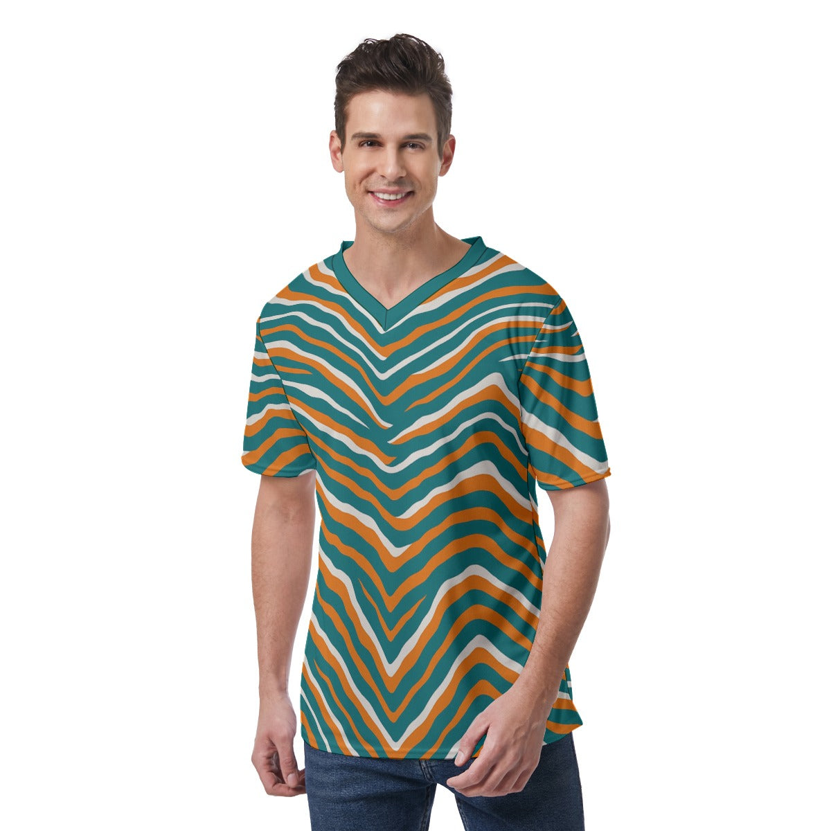Miami Football Game Day All-Over Print Men's V-Neck T-Shirt