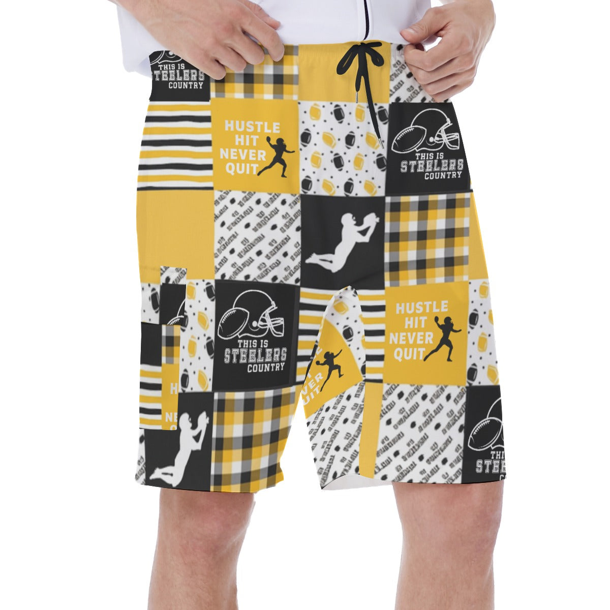 All-Over Print Men's Beach Shorts With Side Pocket