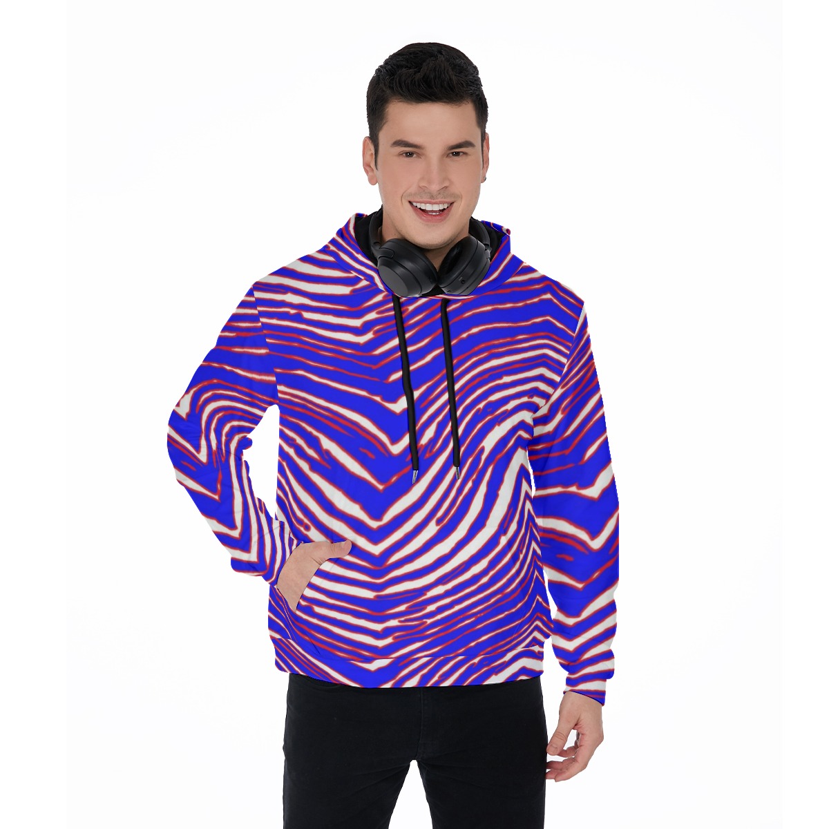 Buffalo Bills Zubaz Men's Mirco Fleece Hoodie