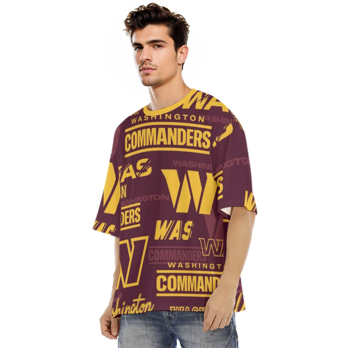 Washington Commanders Men's Raglan Short Sleeve T-Shirt|180GSM COTTON