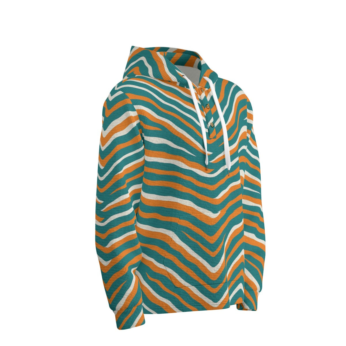 Miami Football Game Day All-Over Print Men's Half Button Hoodie