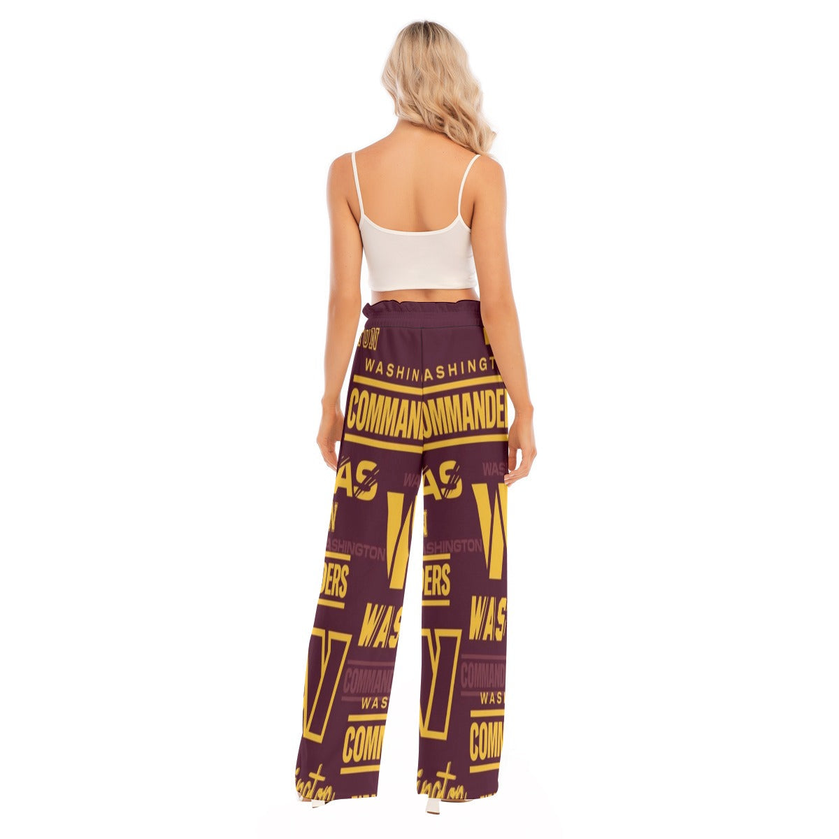 Washington Commanders Women's Waist Fungus Edge Wide-leg Pants