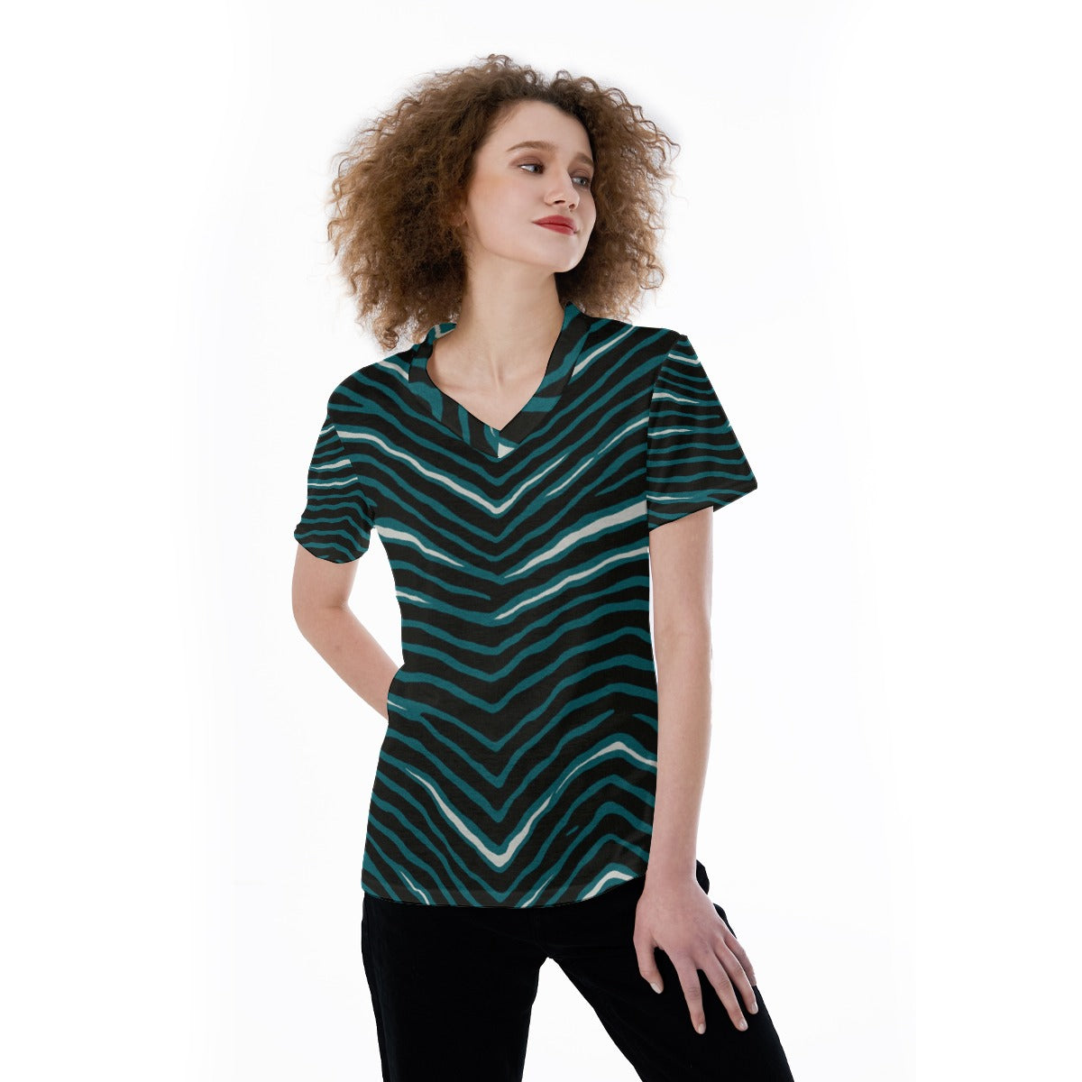 Philadelphia Football Game Day All-Over Print V-neck Women's T-shirt