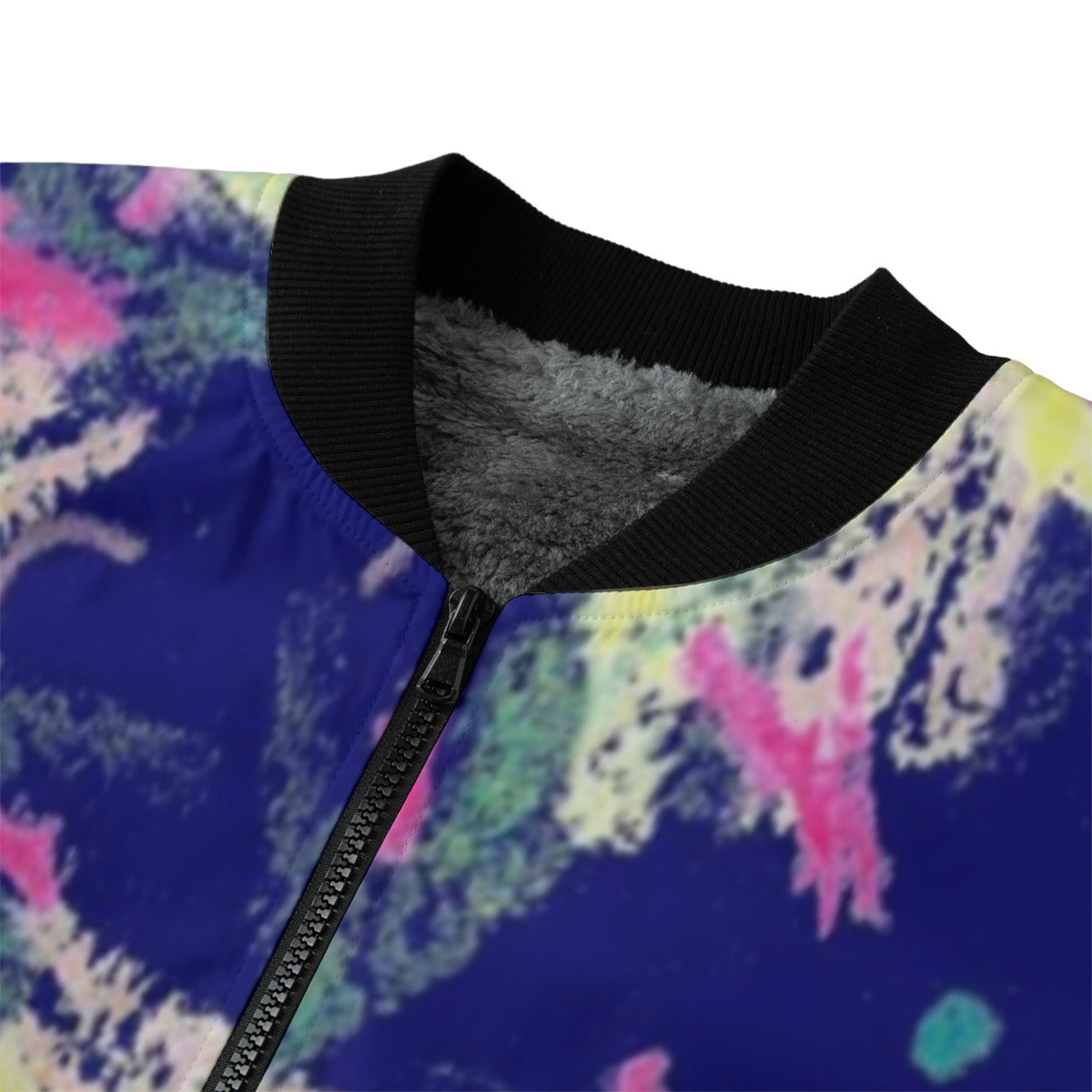Graffiti Explosion Creative-Crayon Seamless Fleece Bomber Jacket – Urban Streetwear Energy