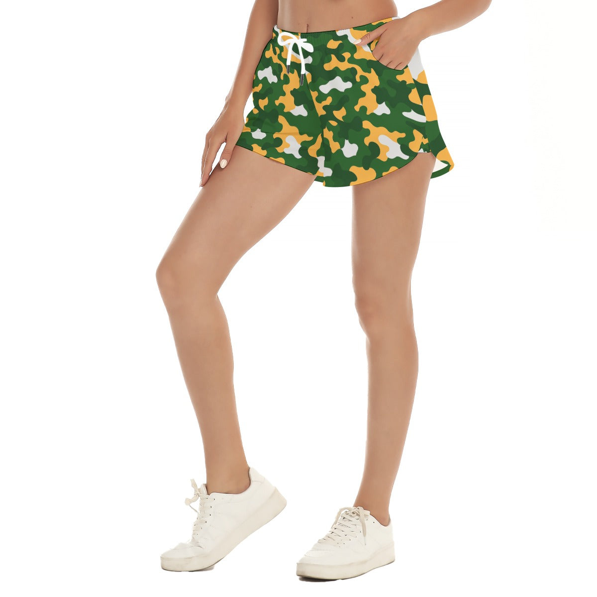 Green Bay Football Game Day All-Over Print Women's Beach Shorts
