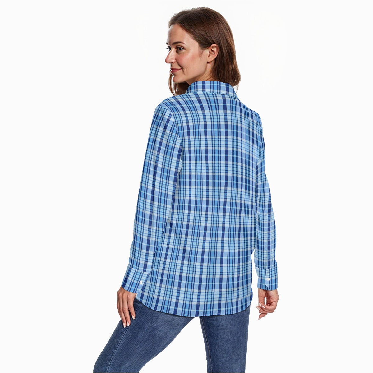 North Carolina Tartan Plaid Tar Heels Women's Long Sleeve Shirt
