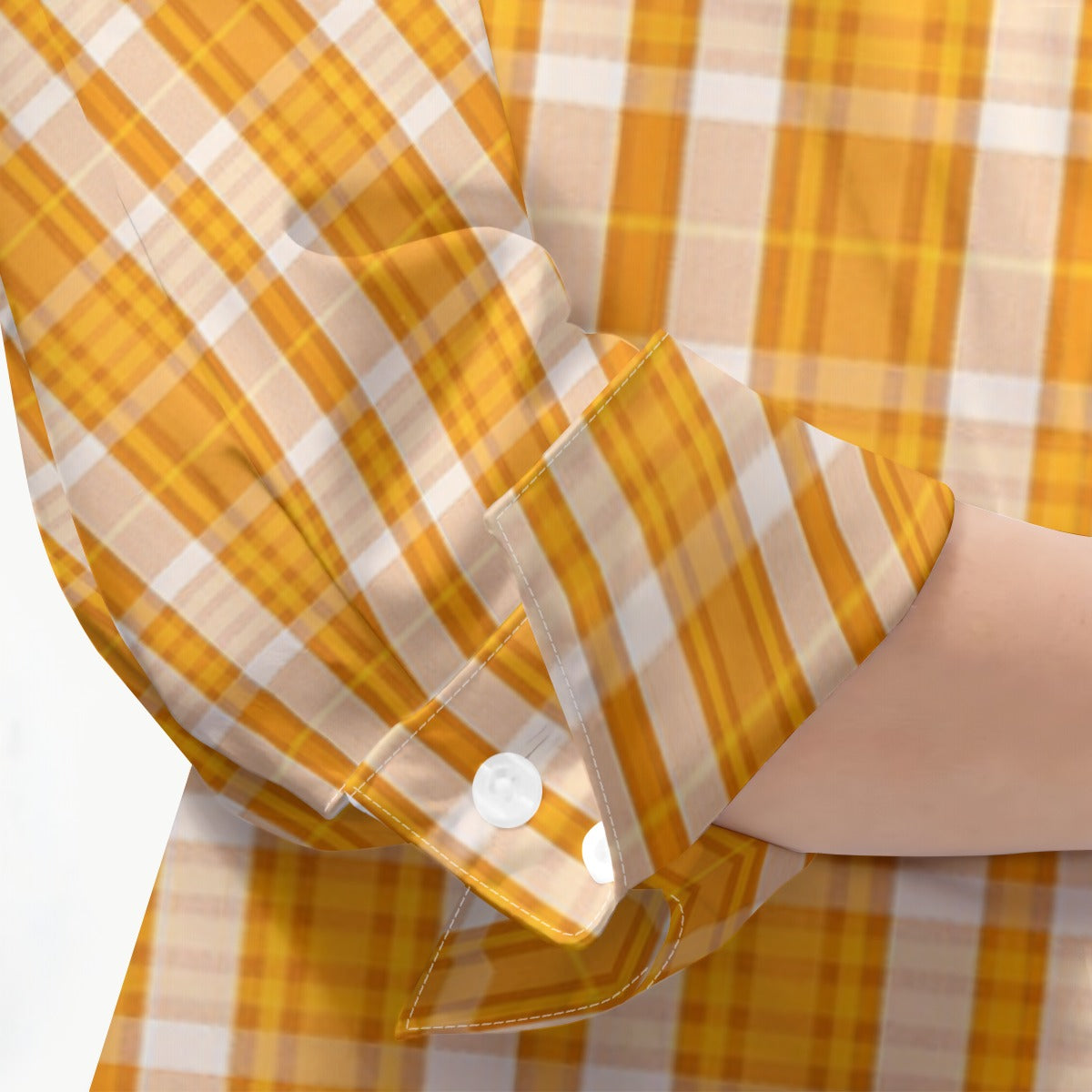 Tennessee Orange Tartan Plaid Volunteers Women's 3/4 Sleeve Shirt