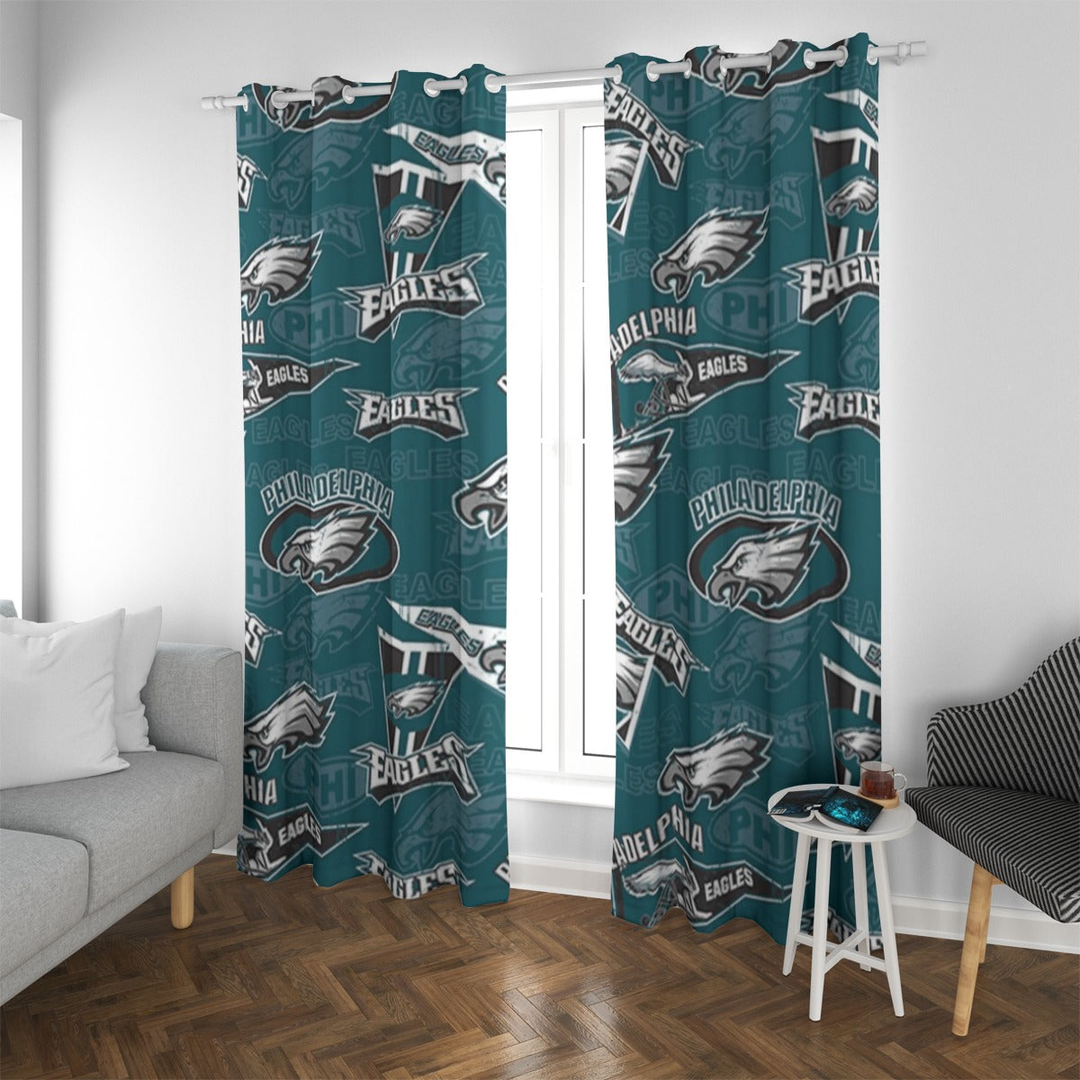 Philadelphia Football Game Day Blackout Grommet Curtains | 265(gsm)