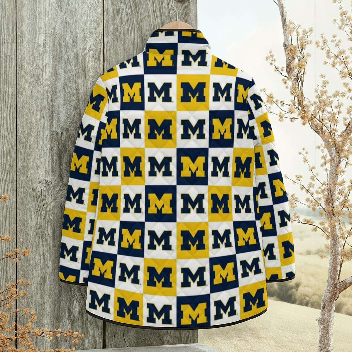 Michigan - Wolverines Women's Quilted Jacket with Side Slits