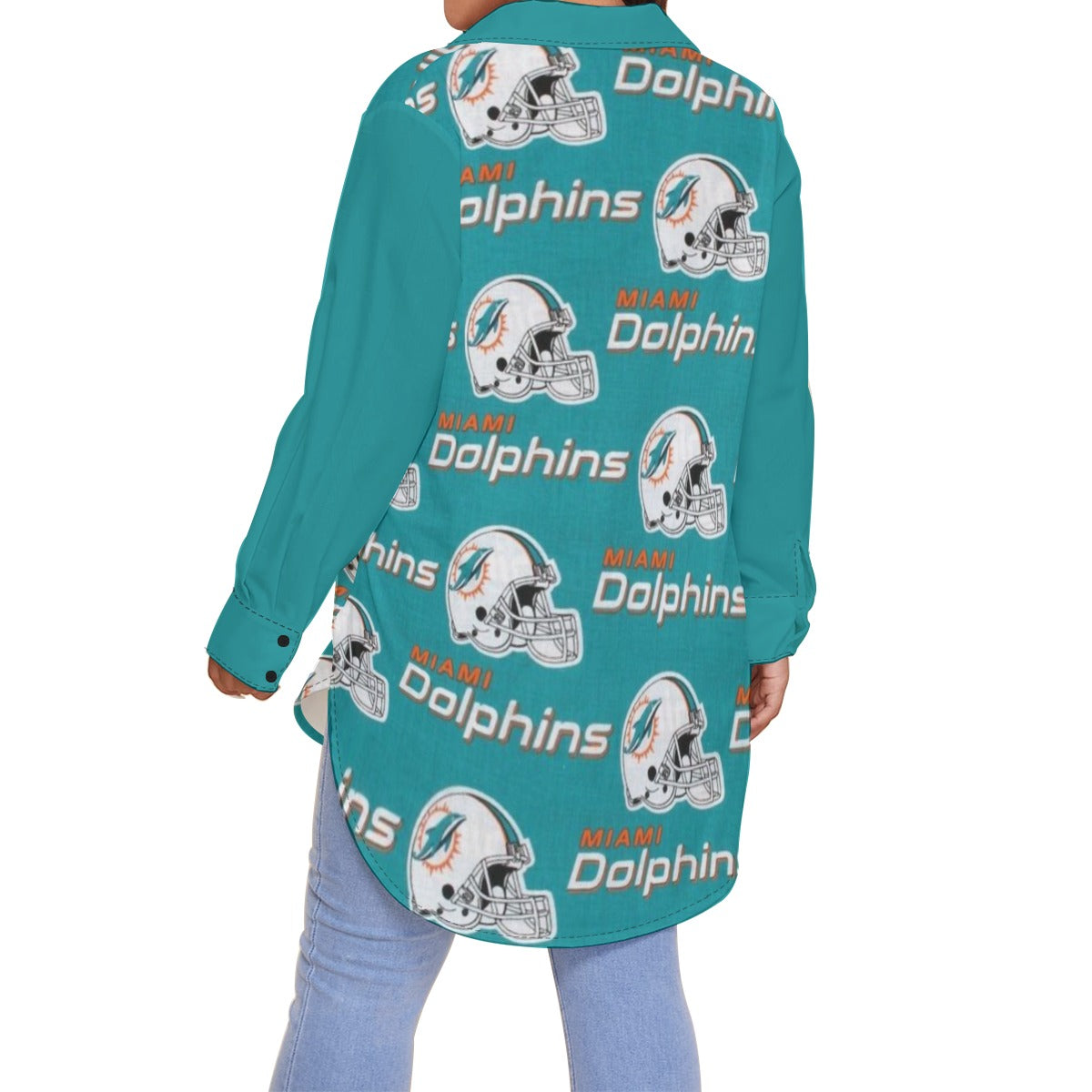 Miami Football Game Day All-Over Print Women's Shirt With Long Sleeve(Plus Size)