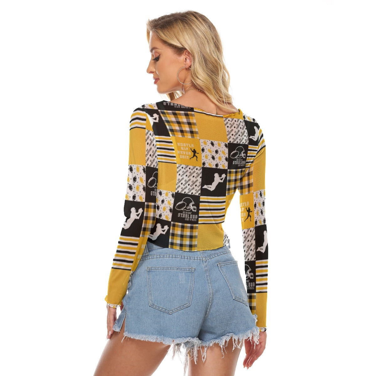 All-Over Print Women's Mesh Long Sleeves T-shirt