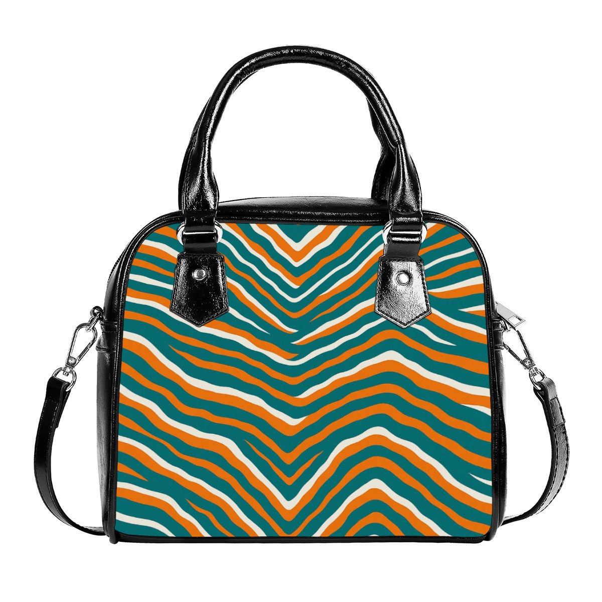 Miami Football Game Day Handbag With Single Shoulder Strap