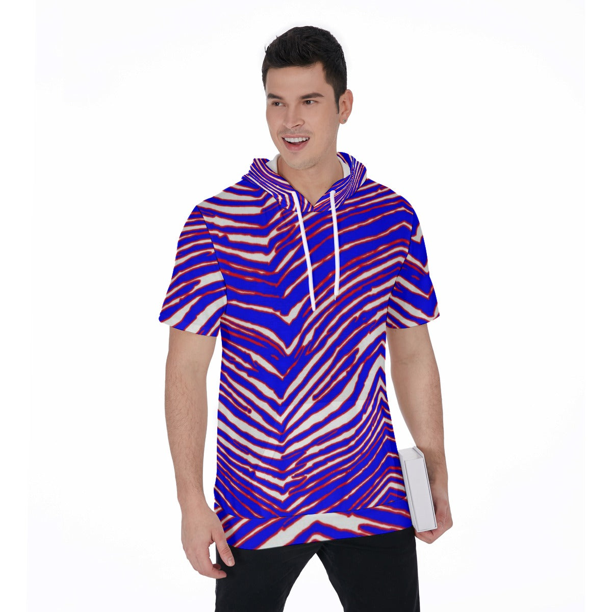 Buffalo Bills Zubaz Men's Short Sleeve Hoodie T-Shirt