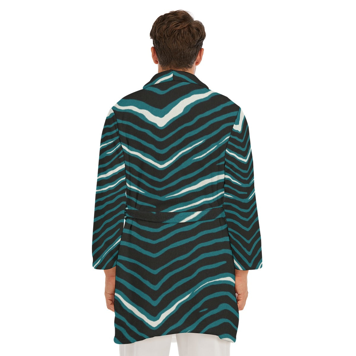 Philadelphia Football Game Day All-Over Print Men's Borg Fleece Robe