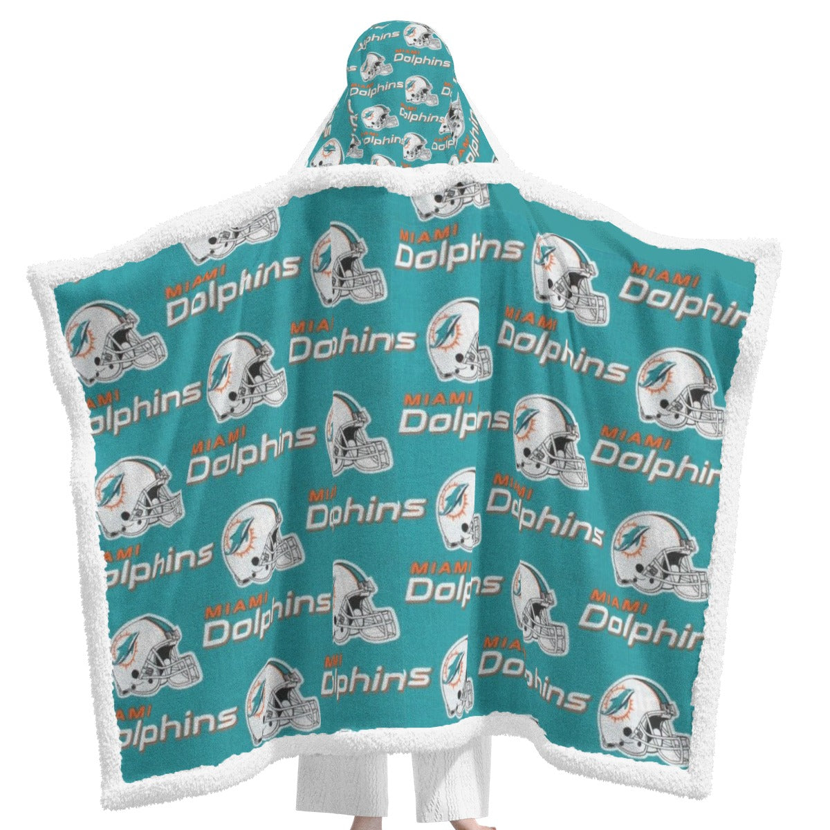 Miami Football Game Day All-Over Print Unisex Wearable Hooded Blanket