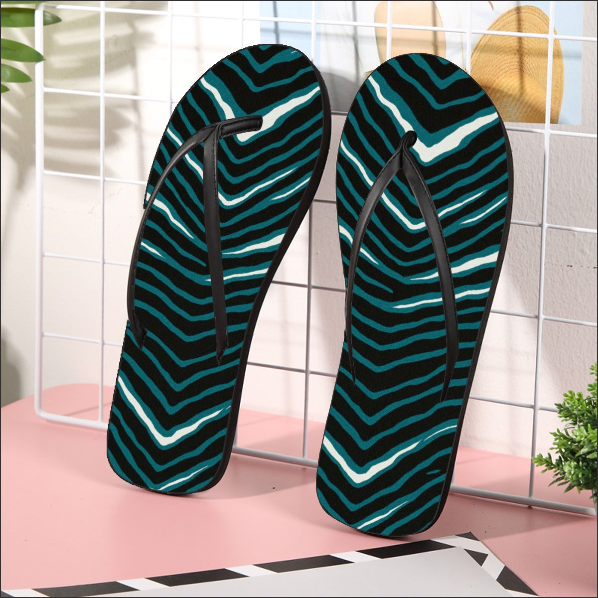 Philadelphia Football Game Day All-Over Print Men's Flip Flops