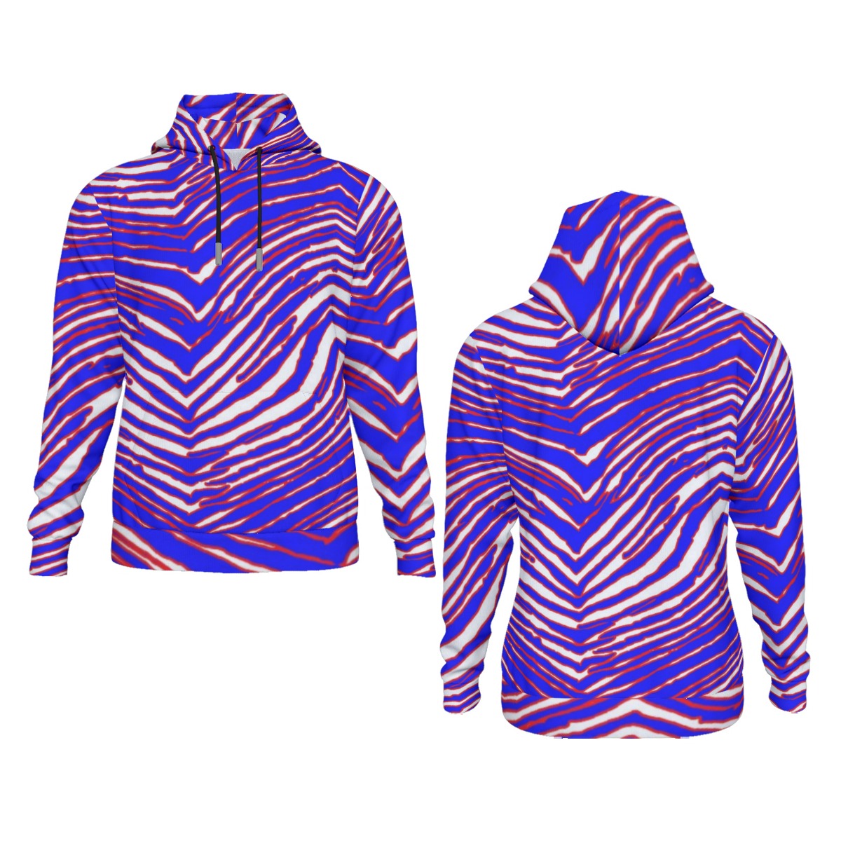 Buffalo Bills Zubaz Men's Thicken Pullover Hoodie With Inner Hood