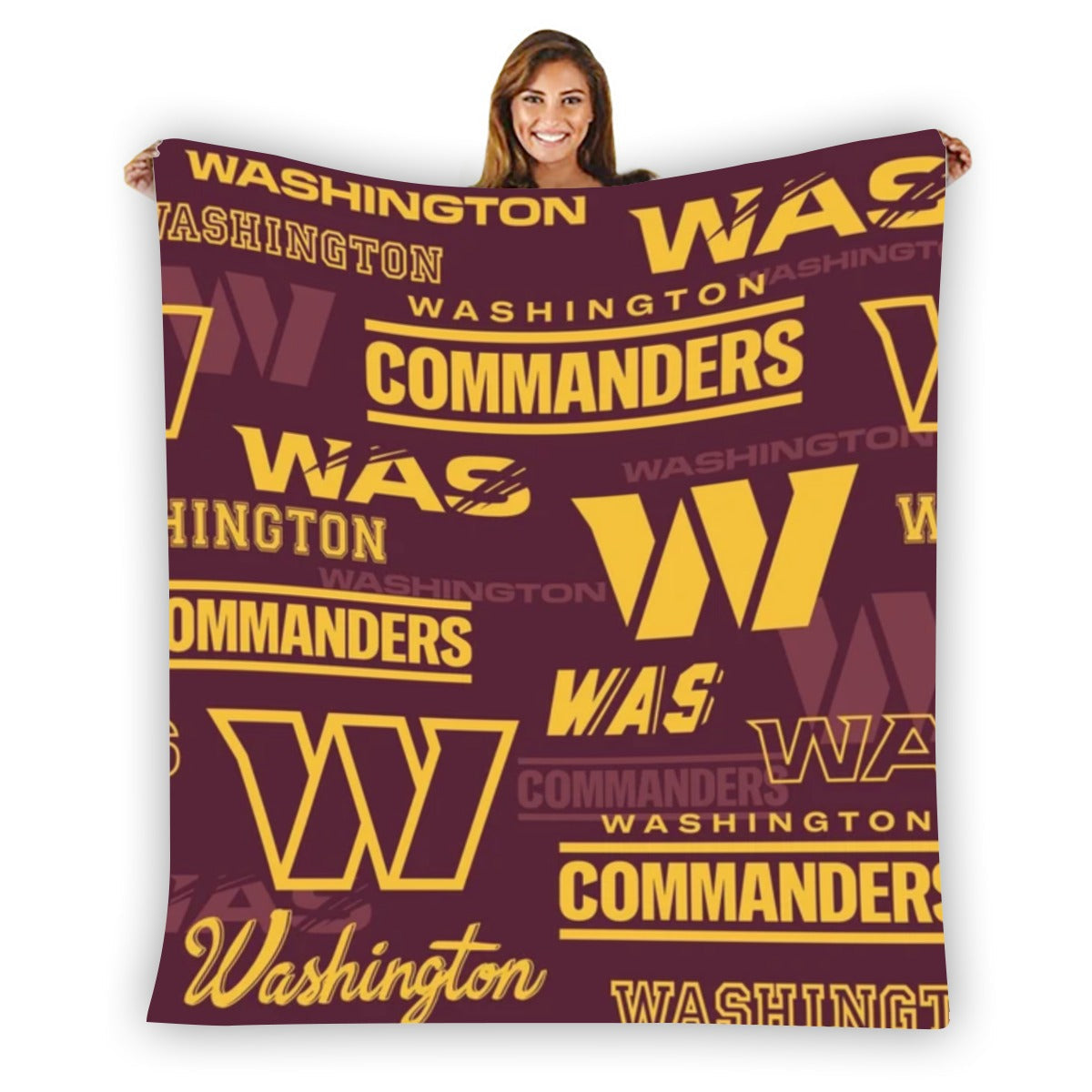 Washington Commanders Single-Side Printing Flannel Blanket