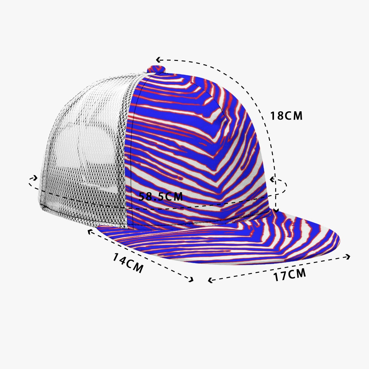 Buffalo Bills Zubaz Black Buckle Flat-brimmed Mesh Cap With Box