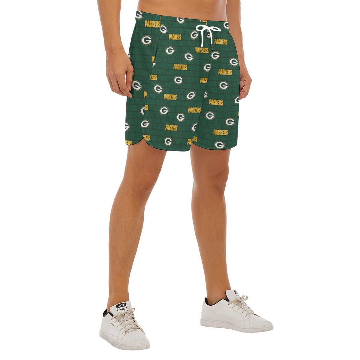 Green Bay Football Game Day All-Over Print Men's Side Split Running Sport Shorts