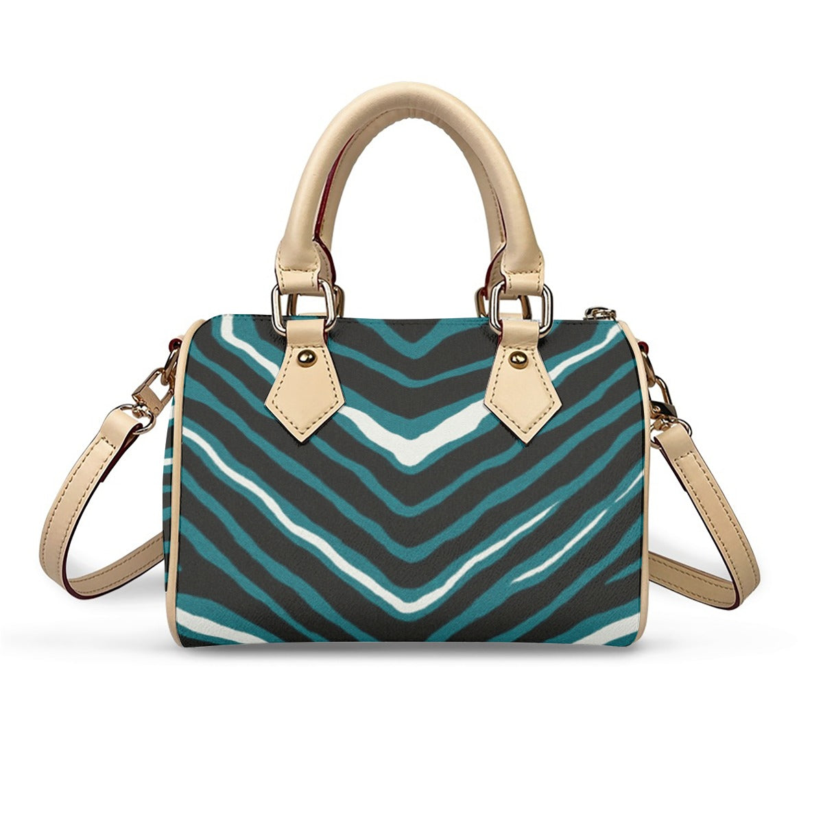 Philadelphia Football Game Day Classic Barrel-Shaped PU Leather Handbag