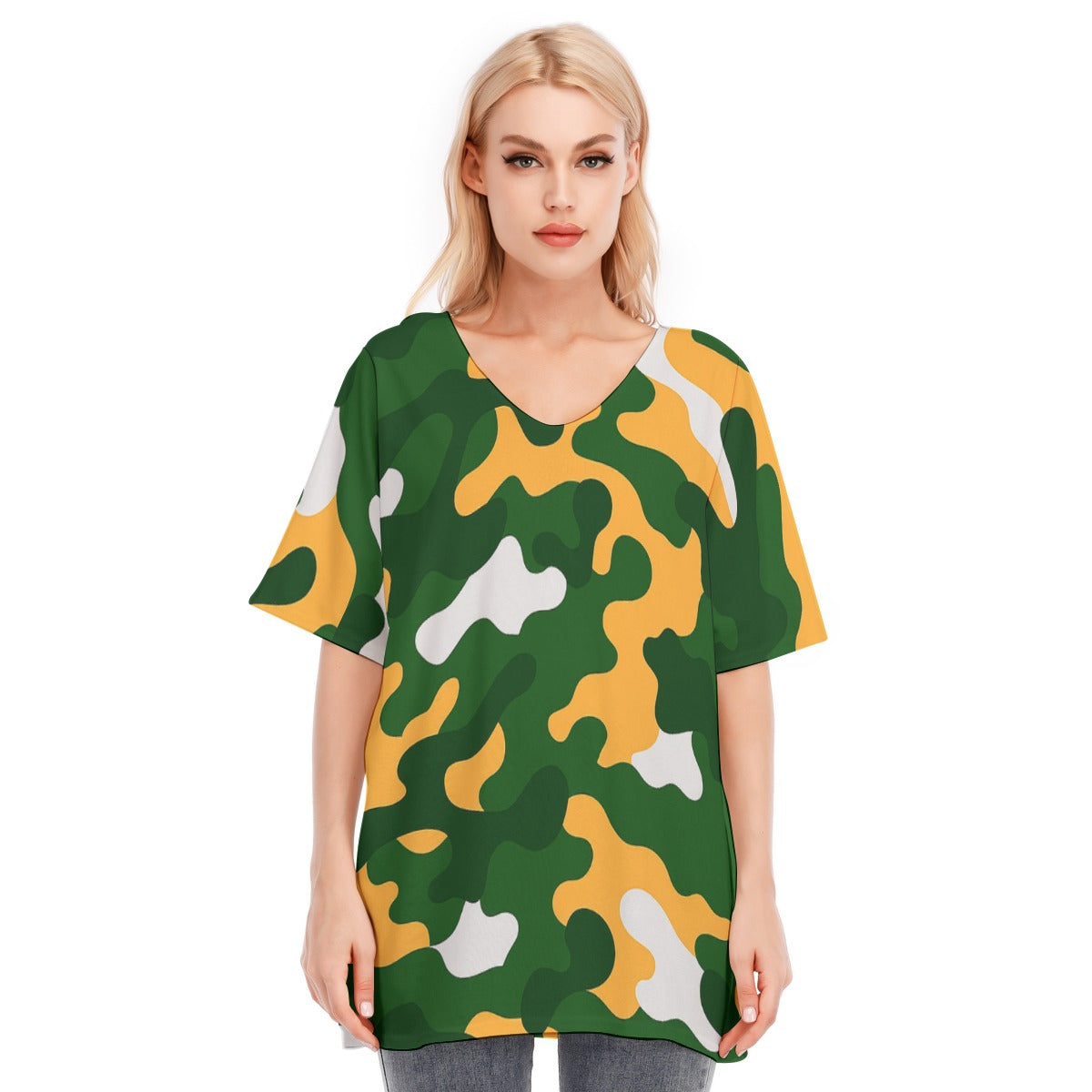 Green Bay Football Game Day All-Over Print Women's Bat Sleeves Blouse | 190GSM Cotton