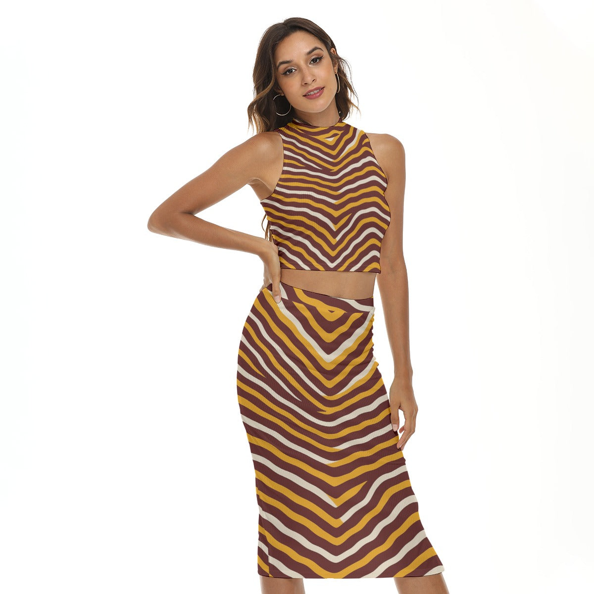Washington Commanders Women's Tank Top & Split High Skirt Set