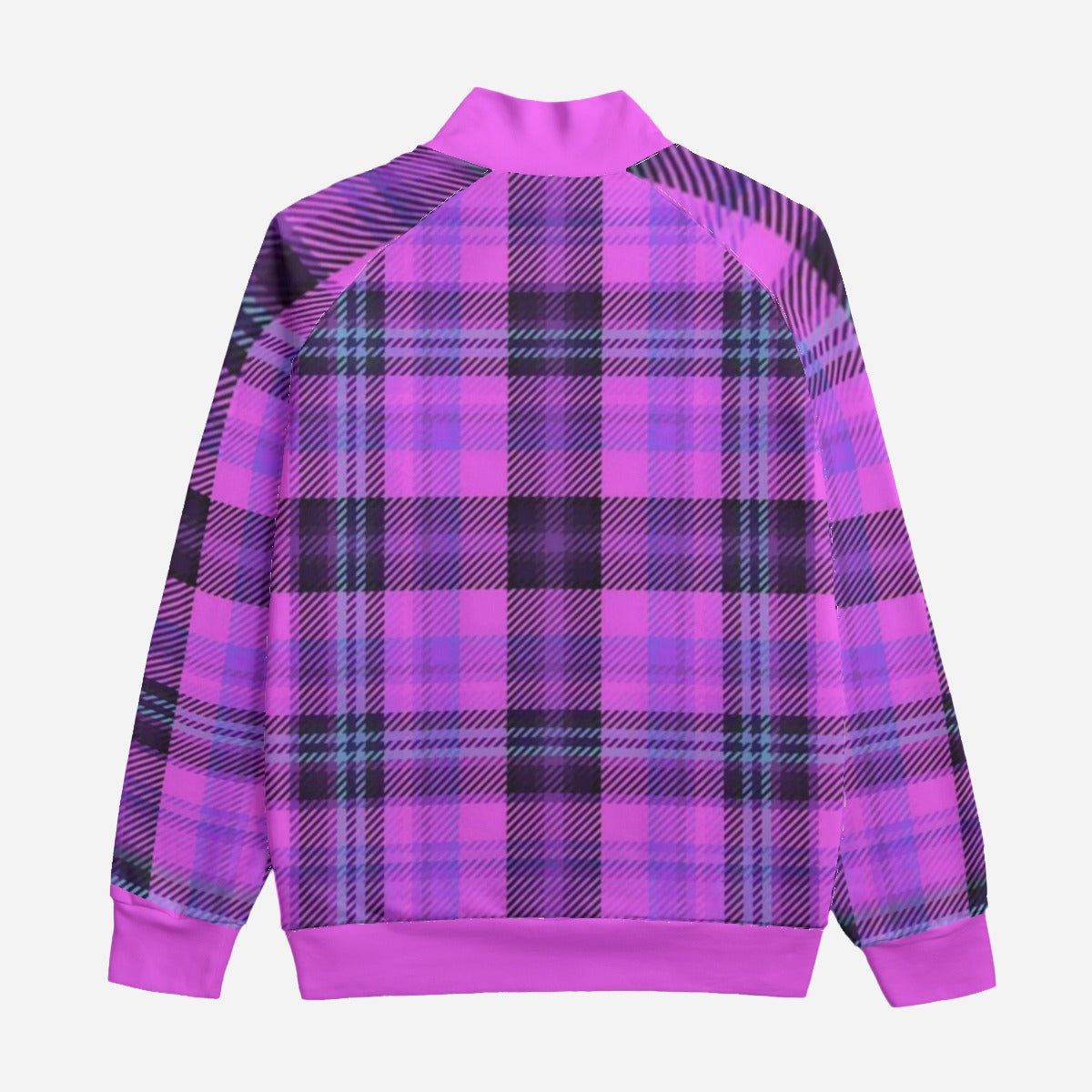 Isle of Skye purple vibrant tartan Unisex Stand Up Collar Jacket | 310GSM Cotton