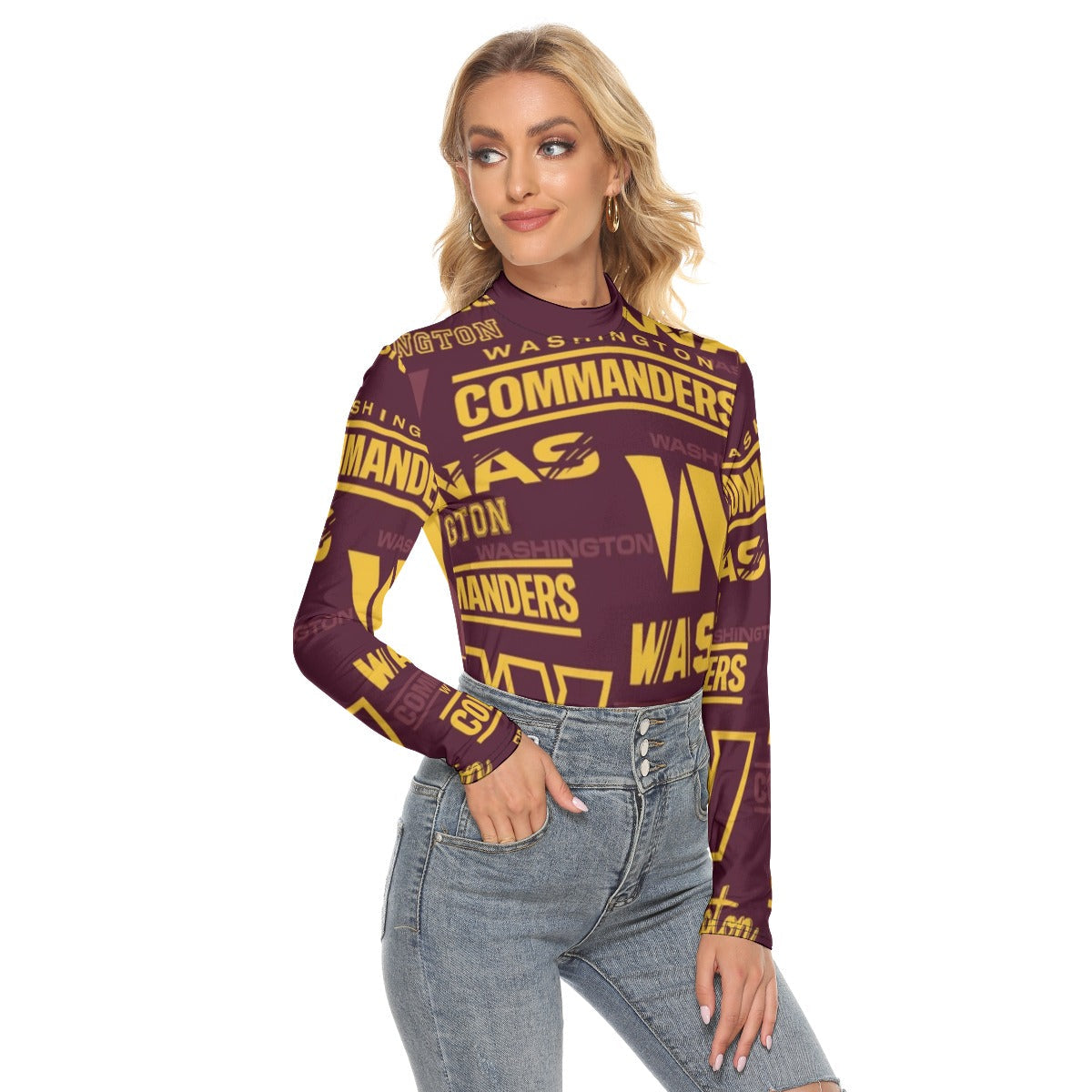 Washington Commanders Women's Stretchable Turtleneck Top
