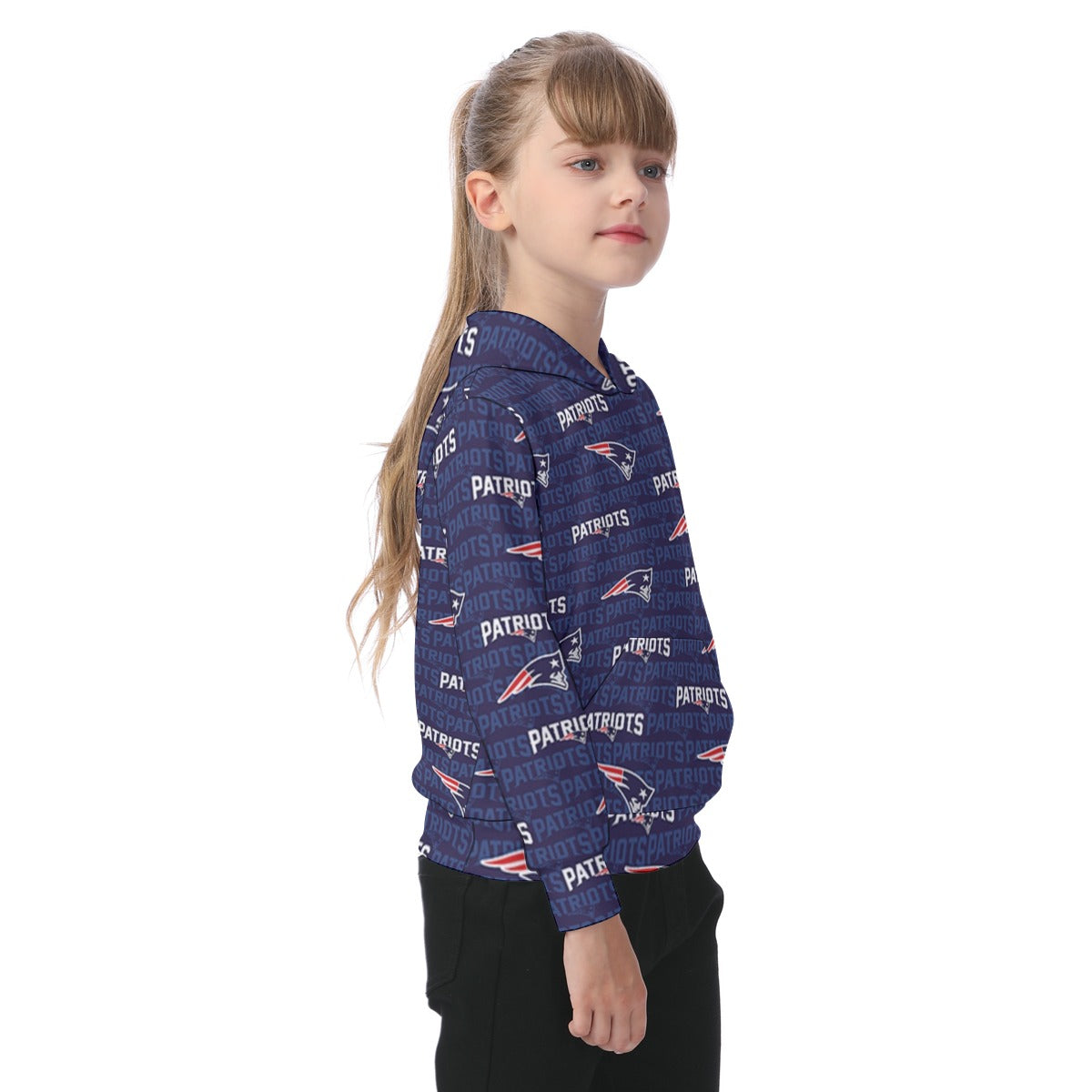 New England Football Game Day All-Over Print Oversized Kid's Hoodie