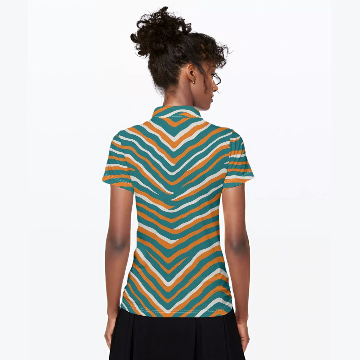 Miami Football Game Day All-Over Print Women's Polo Collar Jersey