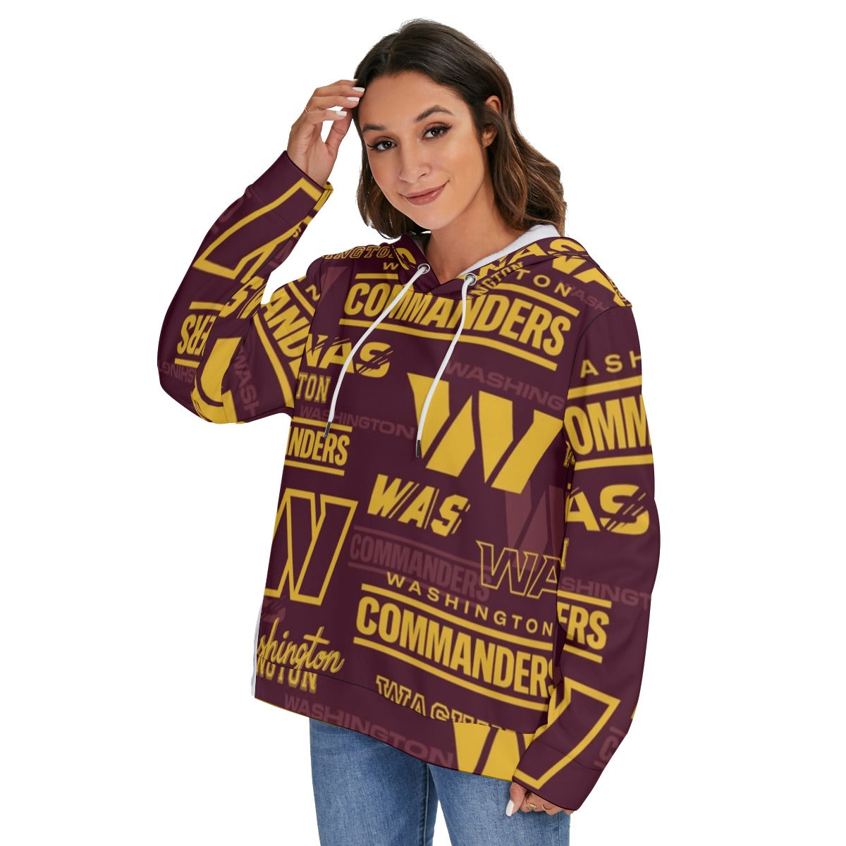 Washington Commanders Women's Heavy Fleece Zip-on-the-Side Hoodie