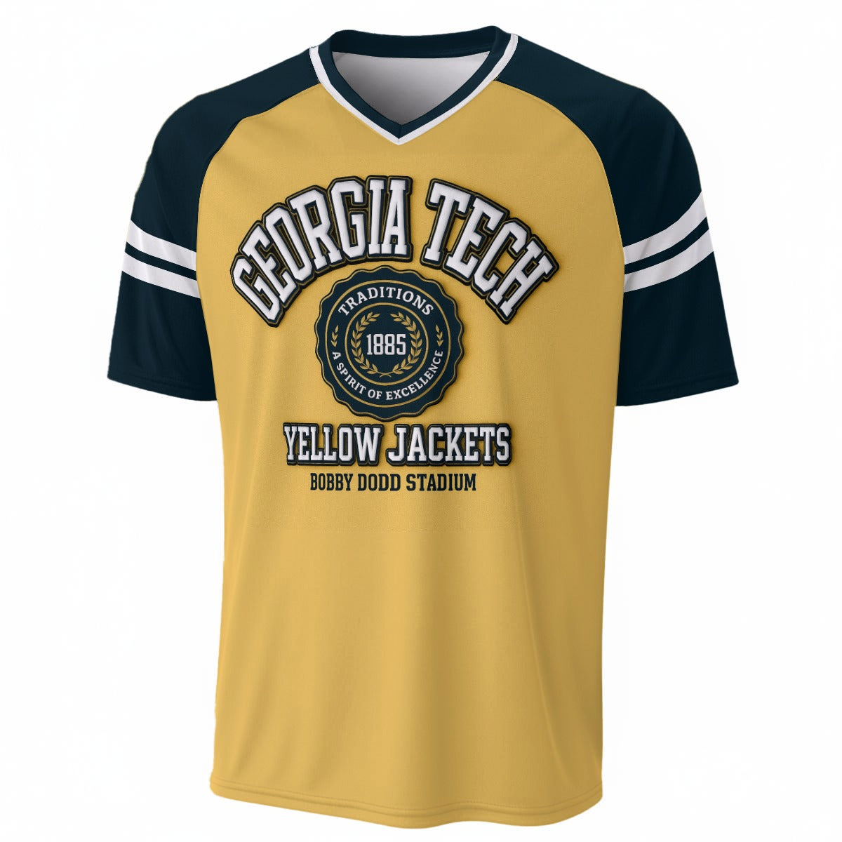 Georgia - Yellow Jackets V-Neck Short Sleeve T-Shirt