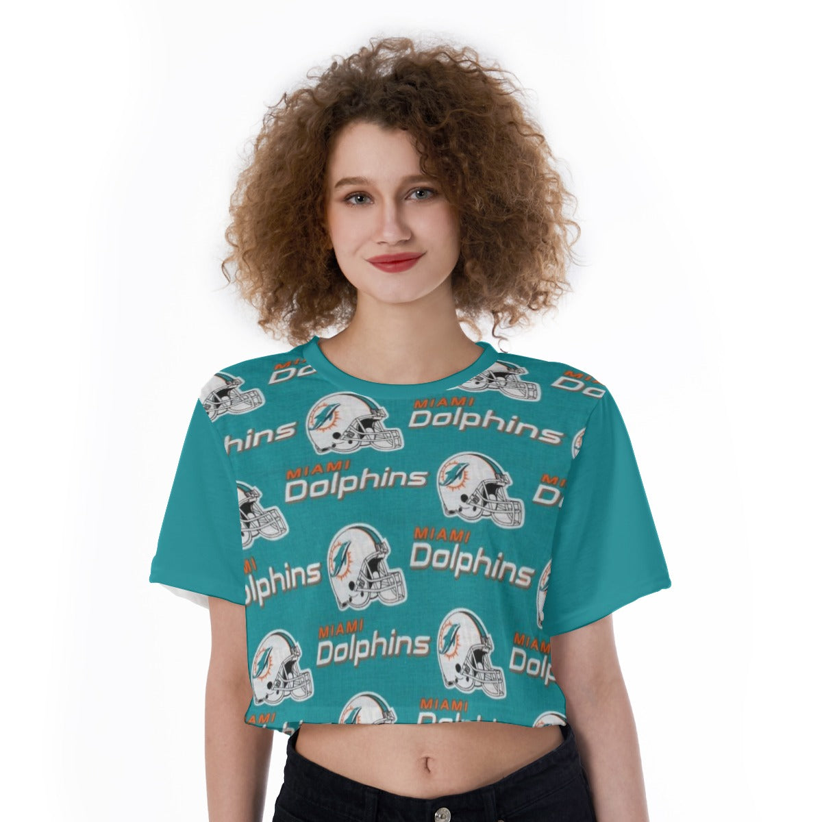 Miami Football Game Day All-Over Print Cropped T-Shirt