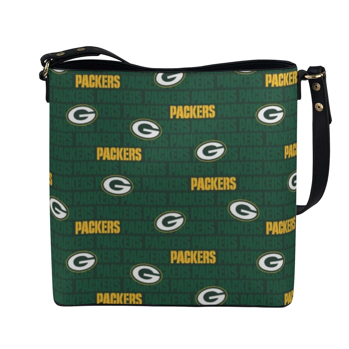 Green Bay Football Game Day Minimalist Square Crossbody Bucket Bag