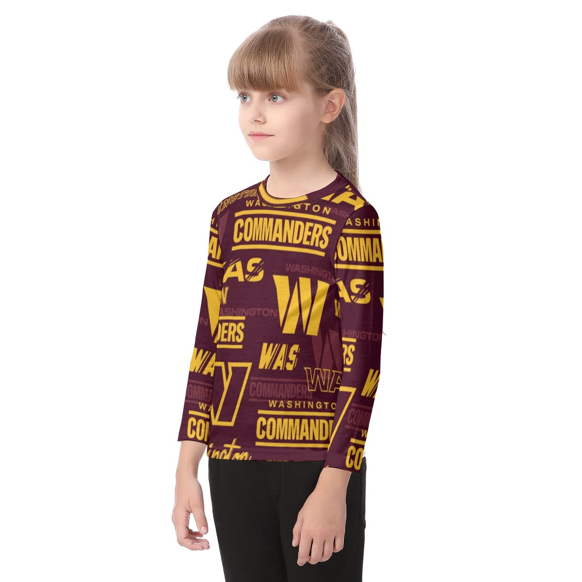 Washington Commanders Kid's O-neck Long Sleeve T-shirt