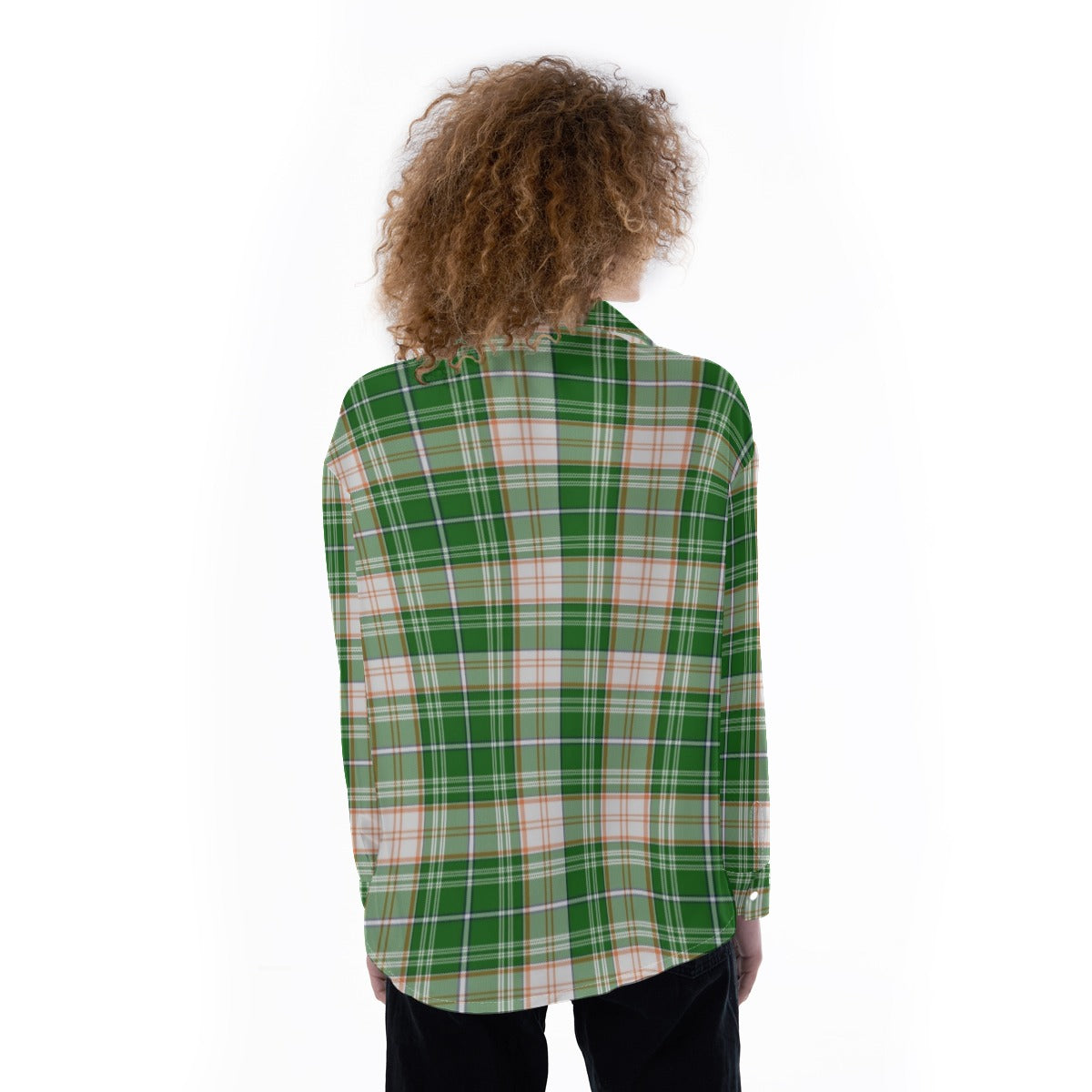 Miami Tartan Plaid Hurricanes Women's Satin Shirt