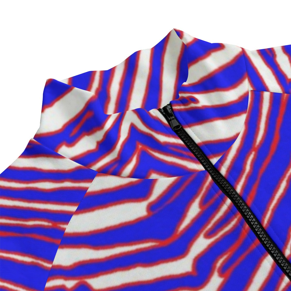 Buffalo Bills Zubaz Unisex Stand Up Collar Jacket With Raglan Sleeve | 310GSM Cotton
