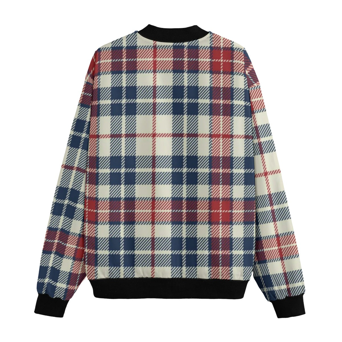 Urban Legend Tartan Plaid Fleece Bomber Jacket