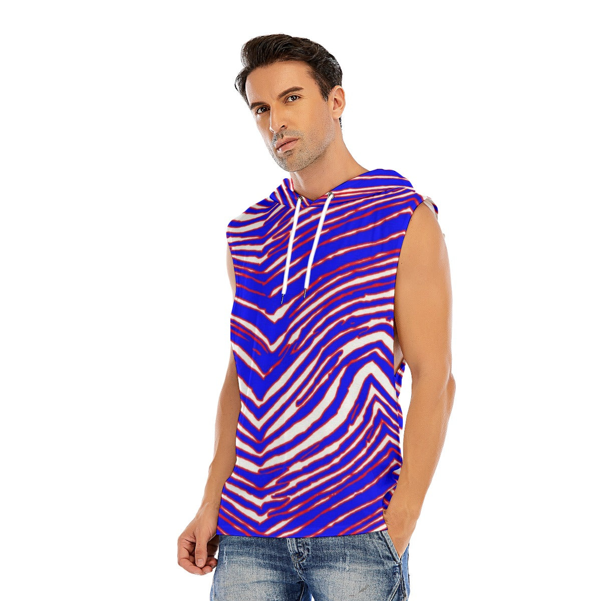 Buffalo Bills Zubaz Men’s Sleeveless Pullover Hoodie