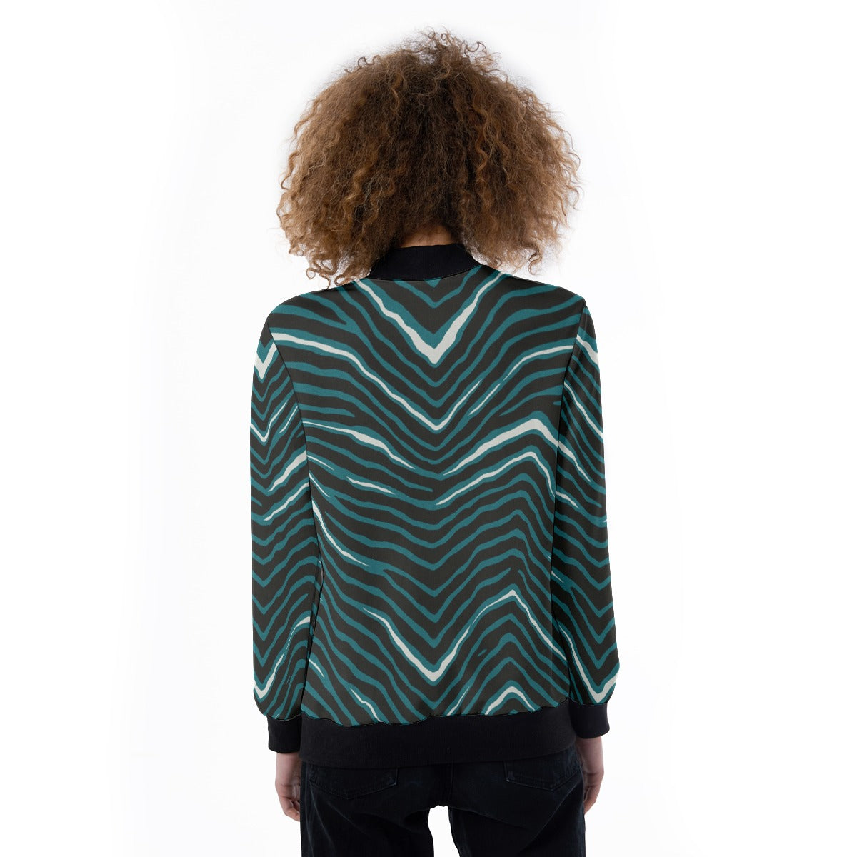Philadelphia Football Game Day All-Over Print Women's Ribbed Stand-up Collar Jacket