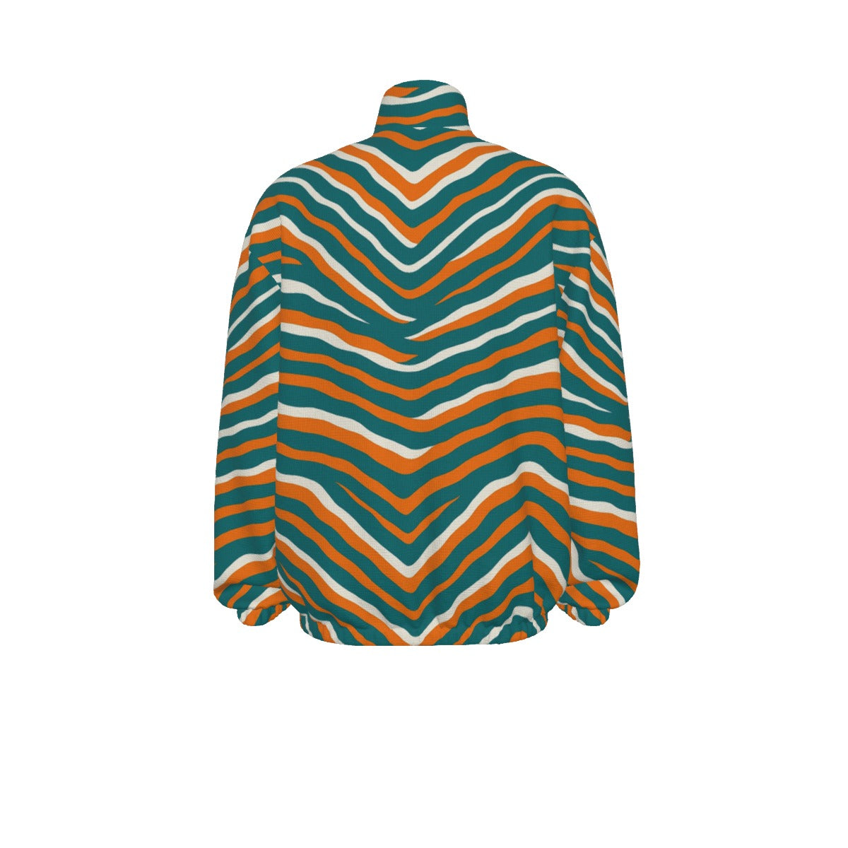Miami Football Game Day All-Over Print Unisex Turtleneck Zippered Sweatshirt