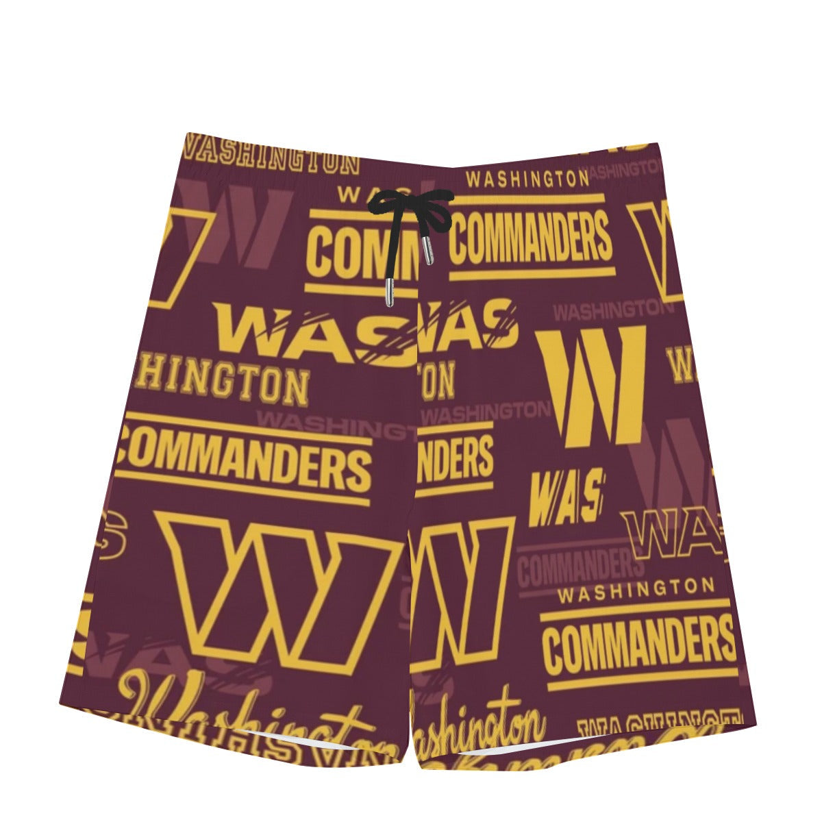 Washington Commanders Men's Beach Shorts With Elastic Waist
